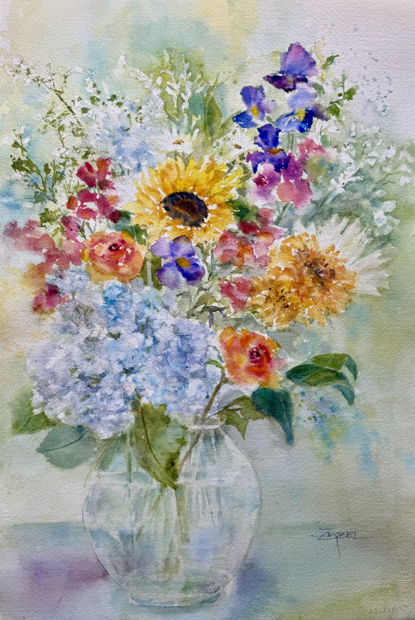 Spring Sunflower Bouquet by Rebecca Zdybel