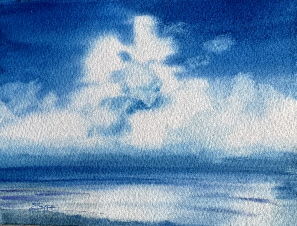 Seascape in Blue and White by Rebecca Zdybel