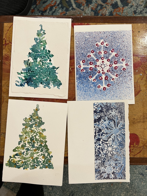 various holiday cards by Rebecca Zdybel