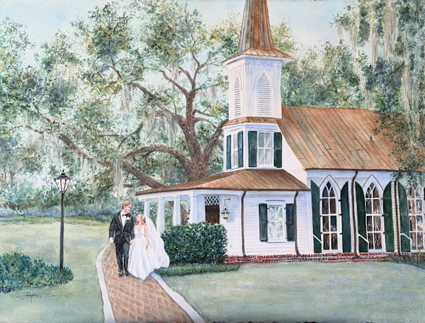Commission- Wedding Landscape for Patty Gresko by Rebecca Zdybel, Image 1.
