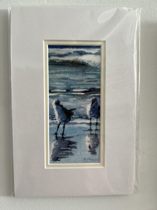 Seagull Duo Together but Apart - Matted by Rebecca Zdybel