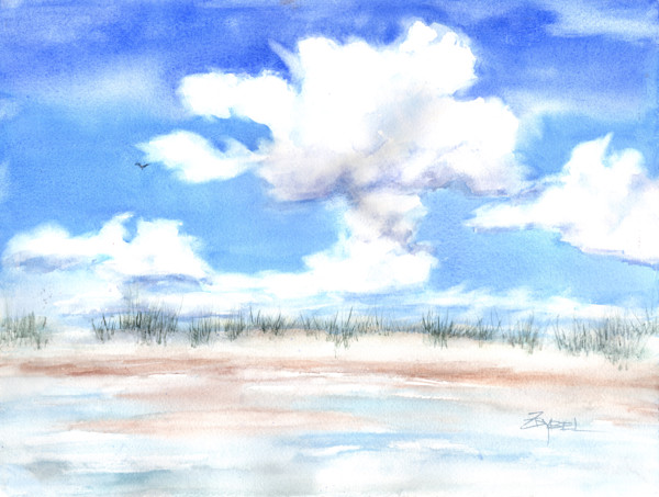Inlet Sky with Clouds by Rebecca Zdybel
