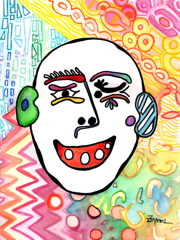Picasso Clown by Rebecca Zdybel