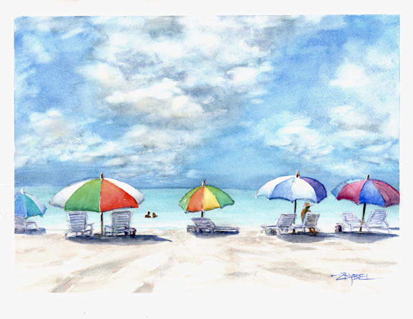Sunny Day at the Beach by Rebecca Zdybel