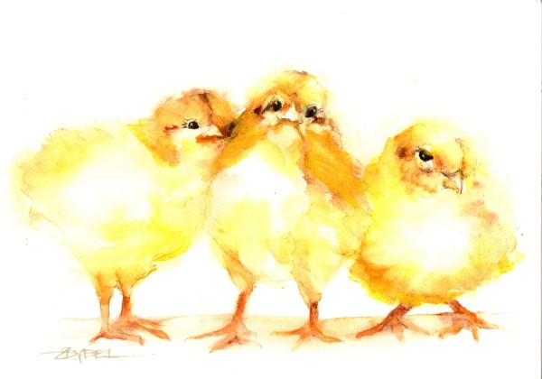 Three Chicks by Rebecca Zdybel