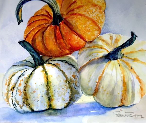 Trio of Pumpkins by Rebecca Zdybel