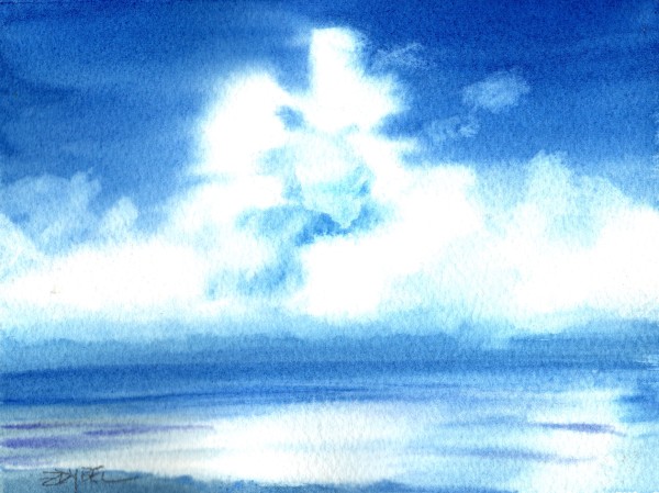 Cloud Study in Blue by Rebecca Zdybel