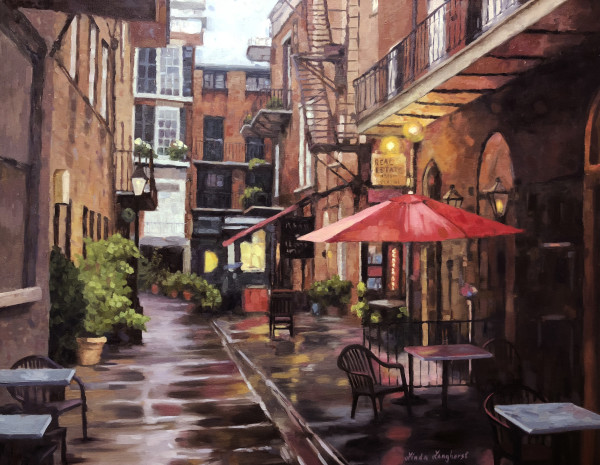 French_Quarter_Cafe_in_the_Rain_copy_s56ovo_4 by Linda Langhorst