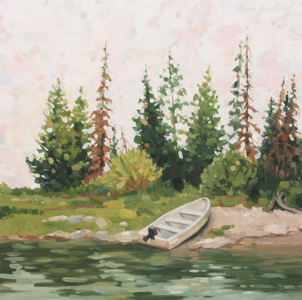 Rowboat, Tetons by Linda Langhorst