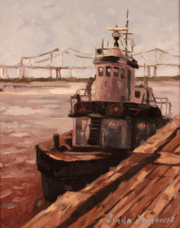 Tugboat, Mississippi River by Linda Langhorst