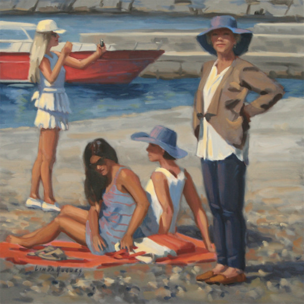 First to the Beach - Positano by Linda Hugues