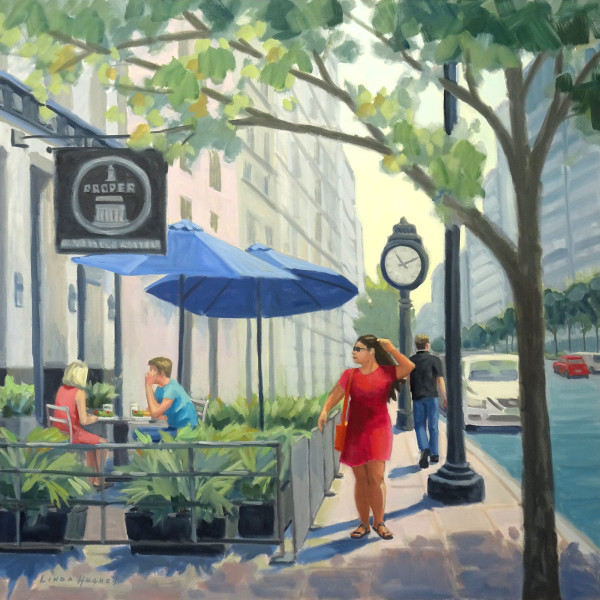 Shady Sidewalk by Linda Hugues