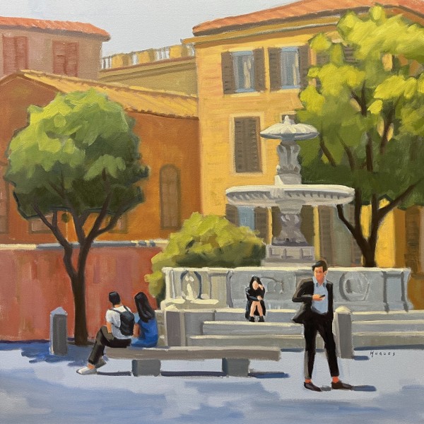 Trastevere Fountain - Rome by Linda Hugues