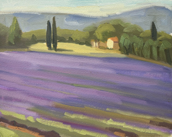 Lavender Vista - Bonnieux, France by Linda Hugues