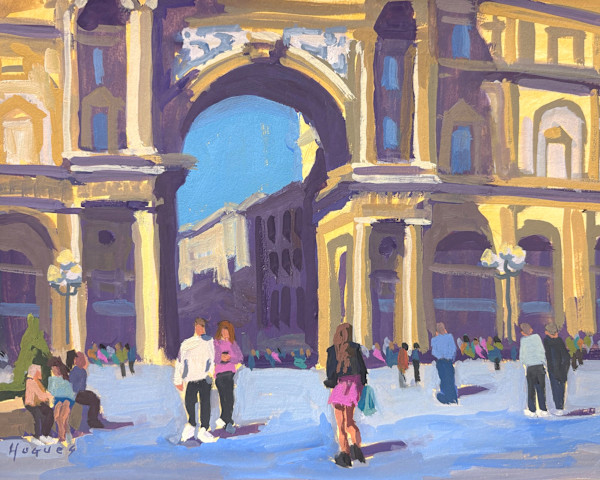 Piazza Traffic - Florence, Italy by Linda Hugues