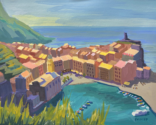 Vernazza from the Vineyards by Linda Hugues, Image 1.