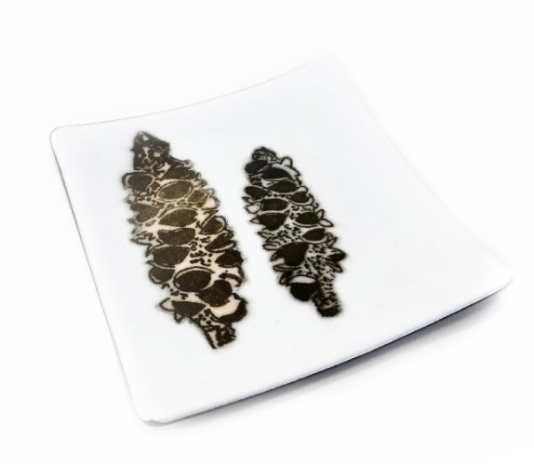 Banksia Plate vi (white on grey) by Nada Murphy