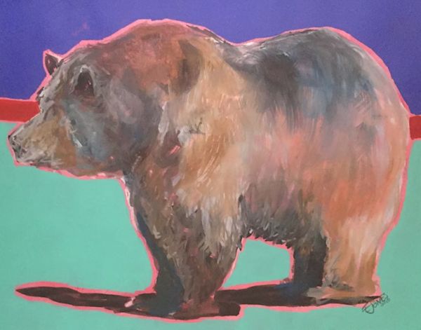 Bear with Purple Sky by Eric Jones