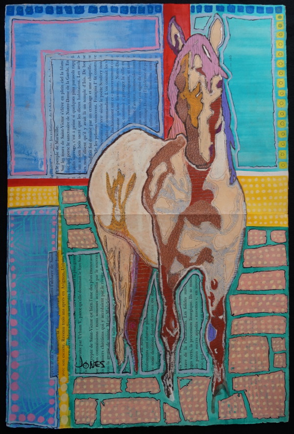 Brown Horse (multi-color background) by Eric Jones