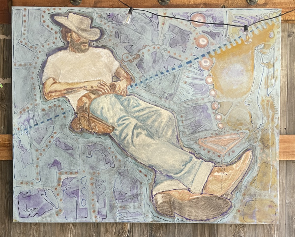 reclining cowboy by Eric Jones