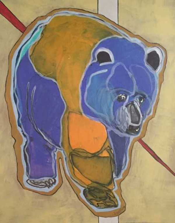 Bear on Yellow by Eric Jones