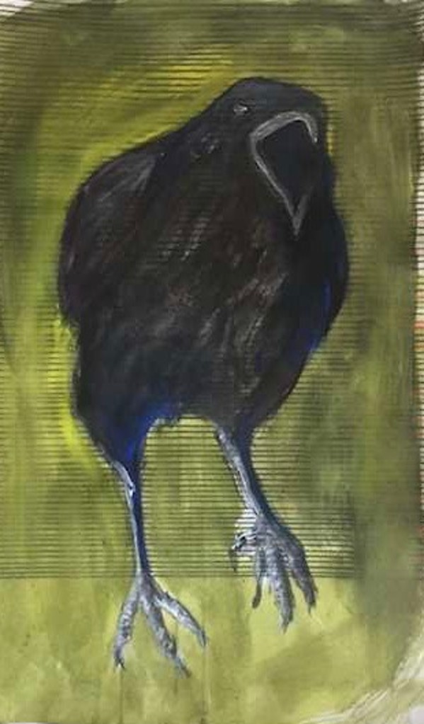 Crow on Green by Eric Jones
