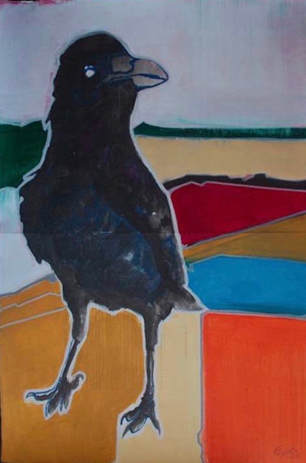 Crow (multi-color background) by Eric Jones