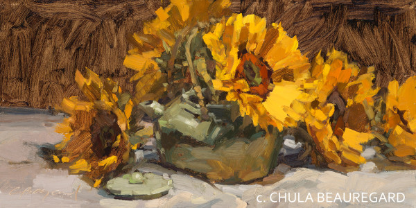 Sunflowers in the Studio by Chula Beauregard