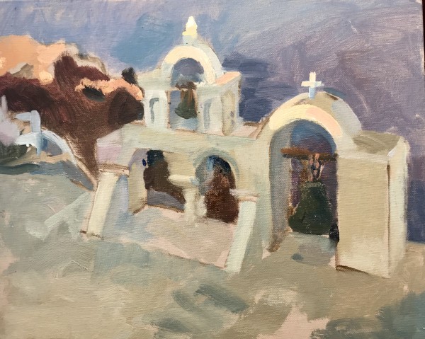 Churchbells, Oia Santorini by Alan Lancaster