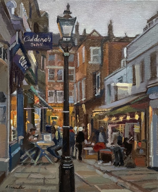 Flask Walk at Dusk, Hampstead by Alan Lancaster