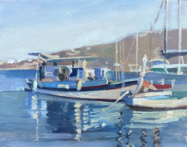 'The Isle' Fishing Boat. Patmos. Greece by Alan Lancaster