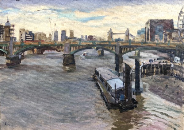 The View of the Thames from Millennium Bridge. London by Alan Lancaster