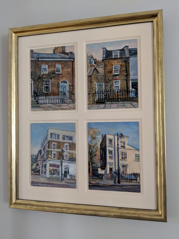 FOUR SMALL HOUSE PAINTINGS by Alan Lancaster