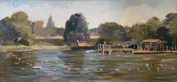Hampstead Men's Pond, July Morning. Hampstead. London by Alan Lancaster