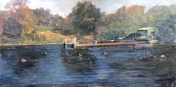The Men's Pool Hampstead Heath. Hampstead. London by Alan Lancaster