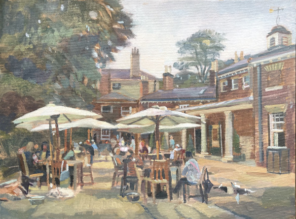 Kenwood House. Stable Cafe with Two Dogs by Alan Lancaster