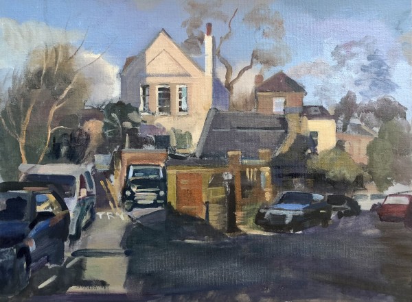 View from Well Road, Looking towards the Heath. Hampstead by Alan Lancaster