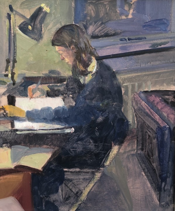 Max Studying for His Exams by Alan Lancaster