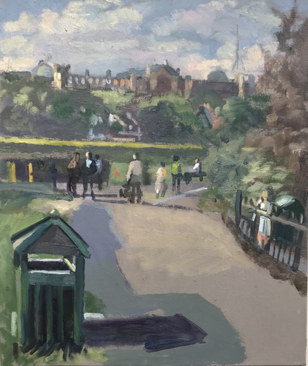 Alexandra Park from Priory park. Crouch End. London by Alan Lancaster