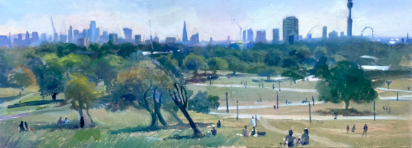 Primrose Hill, August Sunshine Panorama by Alan Lancaster