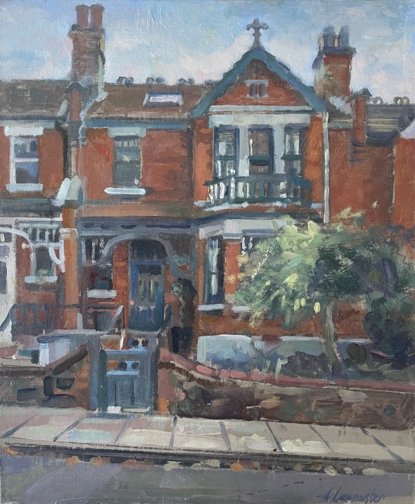 Red and Grey House. Dukes Avenue. Muswell Hill London by Alan Lancaster