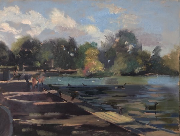 Sparkly September Day, Alexandra Park Boating Lake. Muswell Hill. London by Alan Lancaster