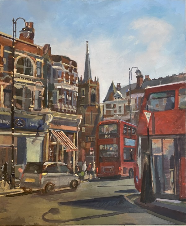 Muswell Hill Roundabout in the Summer Sun by Alan Lancaster