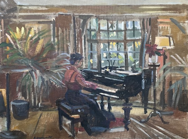 Paulina  Brahm Playing the Piano at Burgh House by Alan Lancaster