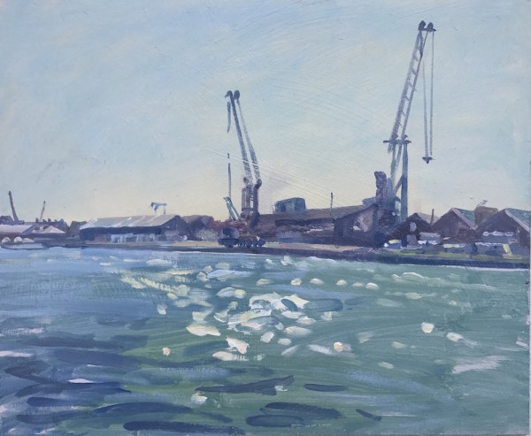 St Malo Dockyard by Alan Lancaster