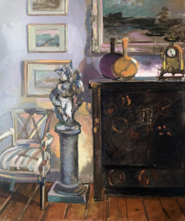 Statue and Chinese Wedding  Cabinet by Alan Lancaster