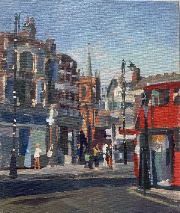 Print of Muswell Hill Roundabout, Early Morning Sun. Available as a Print by Alan Lancaster