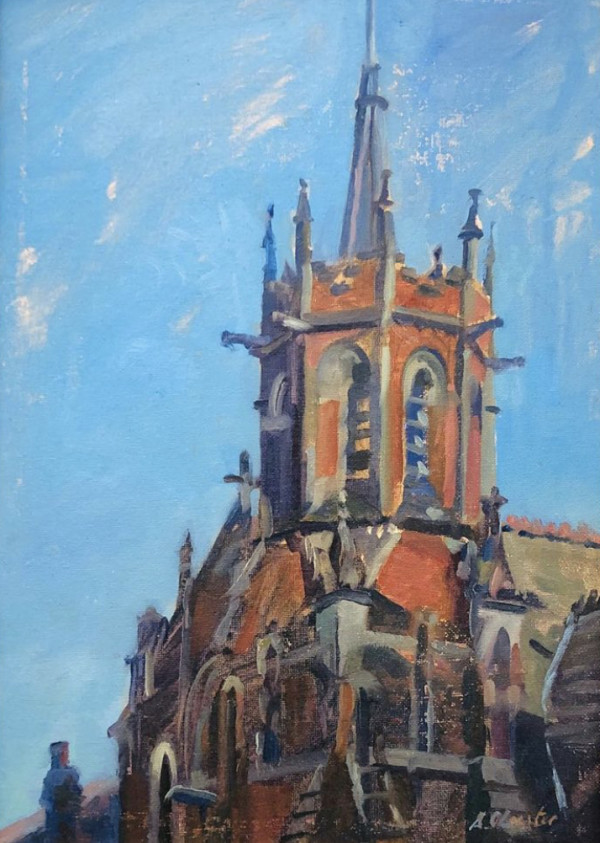 Sunlit Spire, Muswell Hill by Alan Lancaster