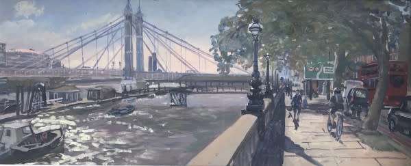 Albert Bridge from the East. London by Alan Lancaster