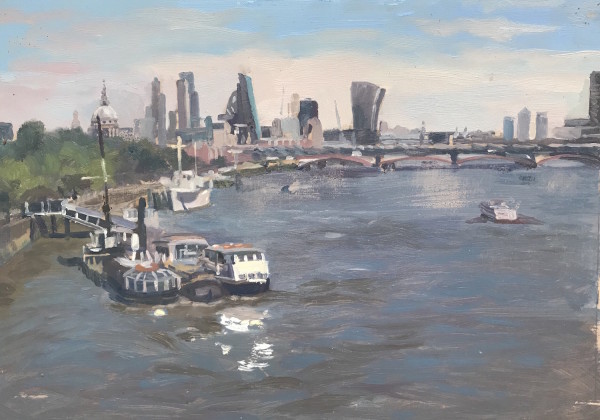 The City from Waterloo Bridge by Alan Lancaster